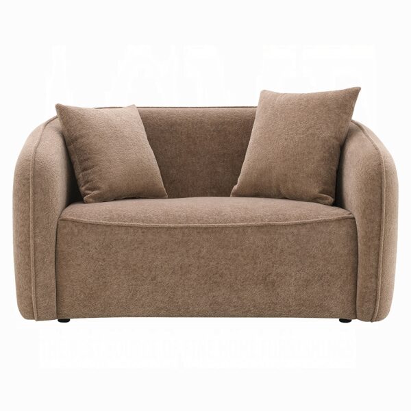 Keith Loveseat with 2 Pillows in Brown Chenille LV03601 By ACME 11