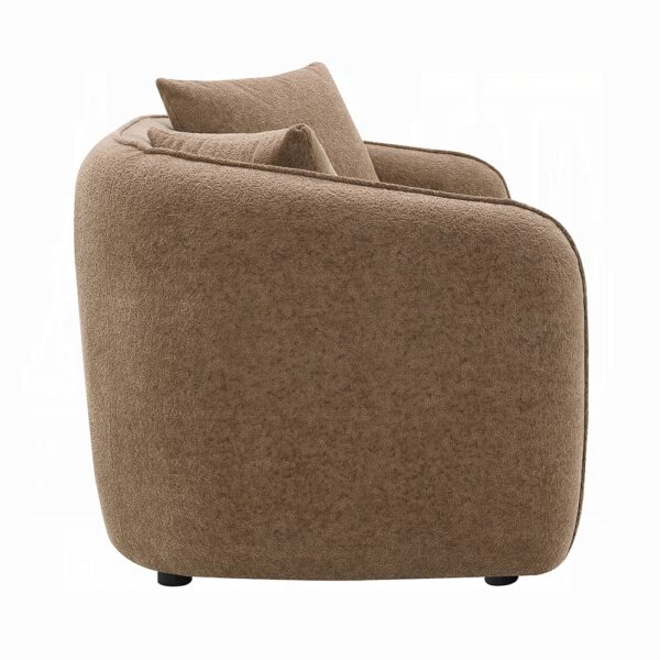 Keith Loveseat with 2 Pillows in Brown Chenille LV03601 By ACME 12