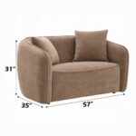 Keith Loveseat with 2 Pillows in Brown Chenille LV03601 By ACME 21