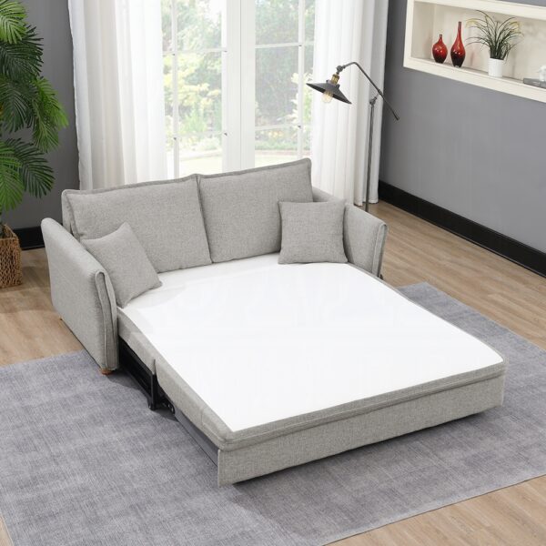 Oran Sofa with Sleeper in Gray Chenille LV03800 By ACME 12