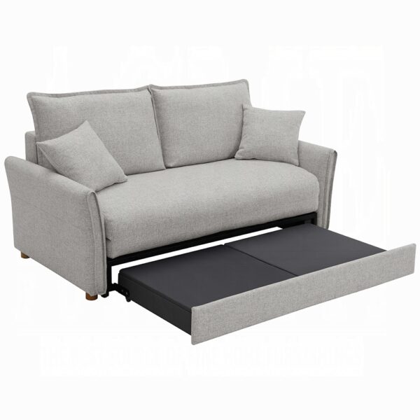 Oran Sofa with Sleeper in Gray Chenille LV03800 By ACME 14