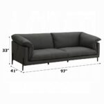 Tadi Sofa in Black Leather LV04510 By ACME 16