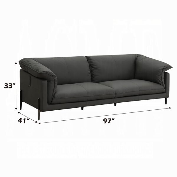 Tadi Sofa in Black Leather LV04510 By ACME 11