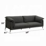 Tadi Loveseat in Black Leather LV04511 By ACME 19