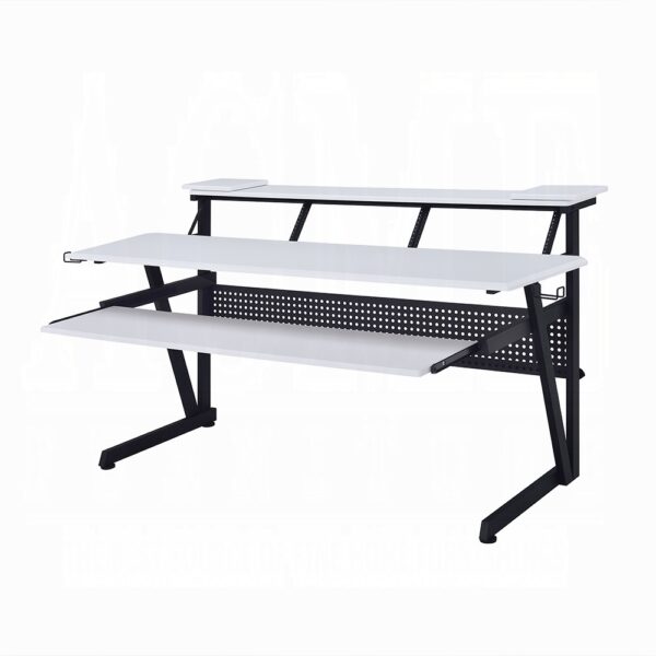Saida Rectangular Music Desk in White Finish OF02748 By ACME 9