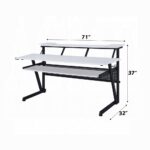Saida Rectangular Music Desk in White Finish OF02748 By ACME 17