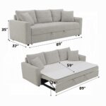 Connie Sofa with Sleeper in Beige Boucle LV03880 By ACME 20
