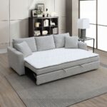 Connie Sofa with Sleeper in Beige Boucle LV03880 By ACME 16