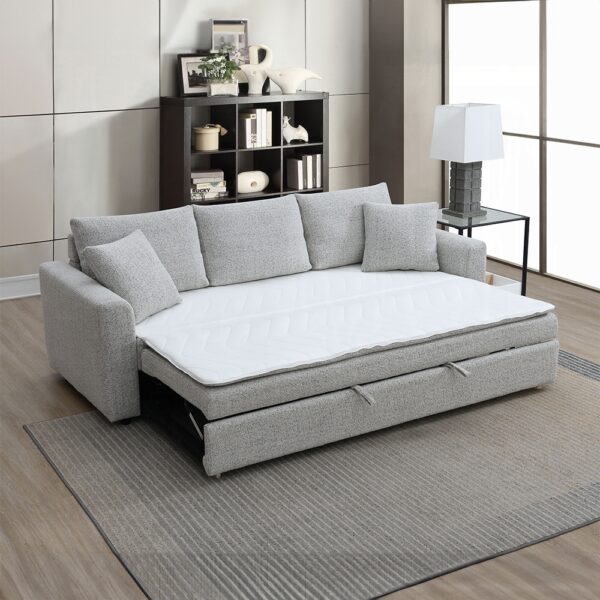 Connie Sofa with Sleeper in Beige Boucle LV03880 By ACME 10
