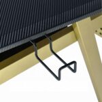 Saida Rectangular Music Desk in Black & Gold Finish OF02747 By ACME 18