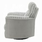 Emee Glider Recliner With Swivel in Gray Corduroy LV04640 By ACME 17
