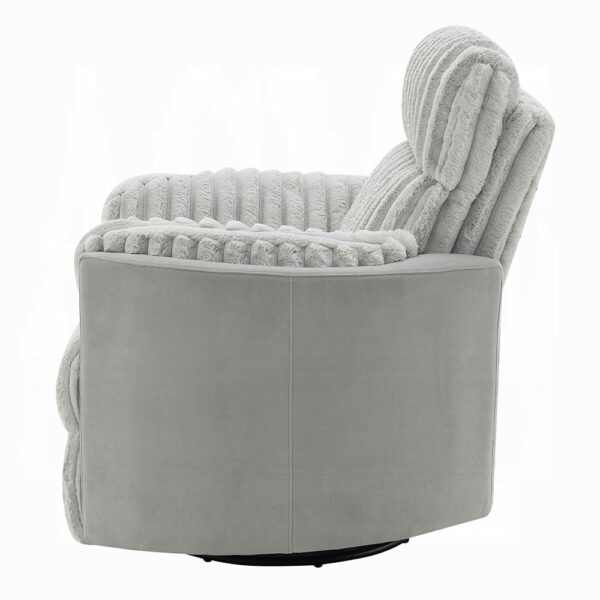 Emee Glider Recliner With Swivel in Gray Corduroy LV04640 By ACME 11