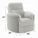 Emee Glider Recliner With Swivel in Gray Corduroy LV04640 By ACME 19