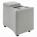 Emee Gray Corduroy Console with USB LV04641A By ACME 14