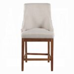 Gilsea Counter Height Chair in Brown Leather & Fabric DN03726 By ACME 14