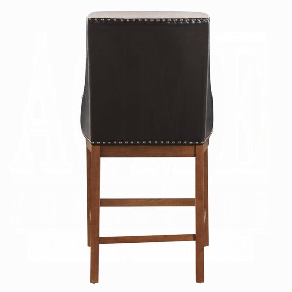 Gilsea Counter Height Chair in Brown Leather & Fabric DN03726 By ACME 10