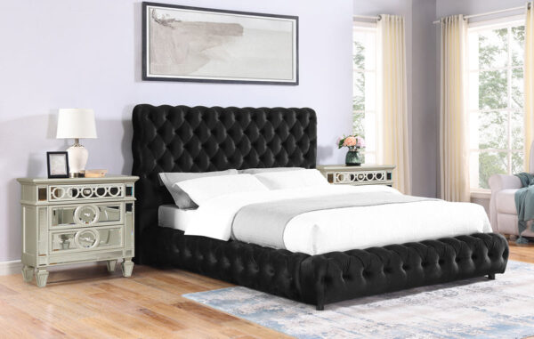 B5113-Q/EK Tufted BlackModern Beds by McFerran 4