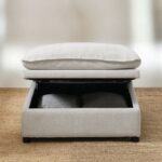 Marisa Beige Boucle Modular Ottoman with Storage LV04415 By ACME 14