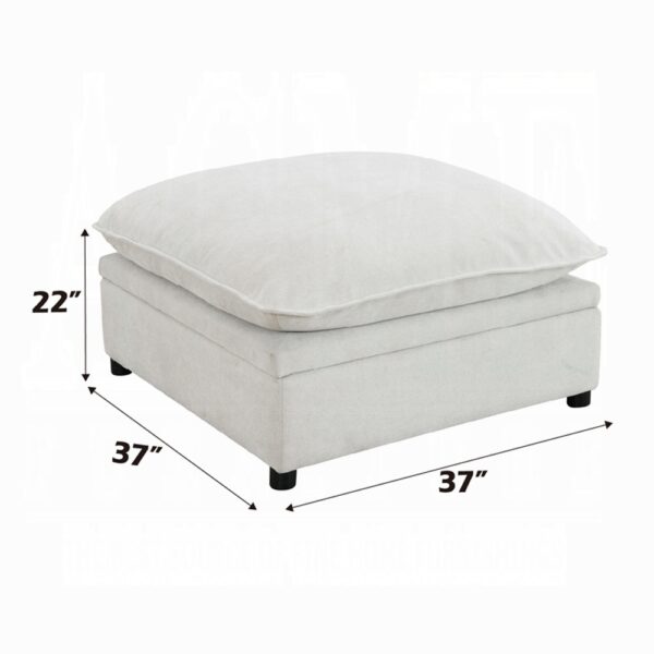 Marisa Beige Boucle Modular Ottoman with Storage LV04415 By ACME 10