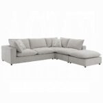 Marisa Beige Boucle Modular RF Loveseat with 2 Pillows LV04411 By ACME 23