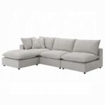 Marisa Beige Boucle Modular RF Loveseat with 2 Pillows LV04411 By ACME 24