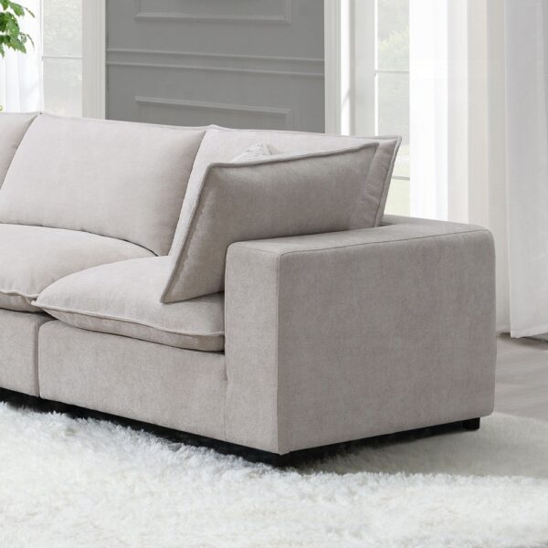 Marisa Modular Wedge with Pillow in Beige Boucle LV04412 By ACME 11