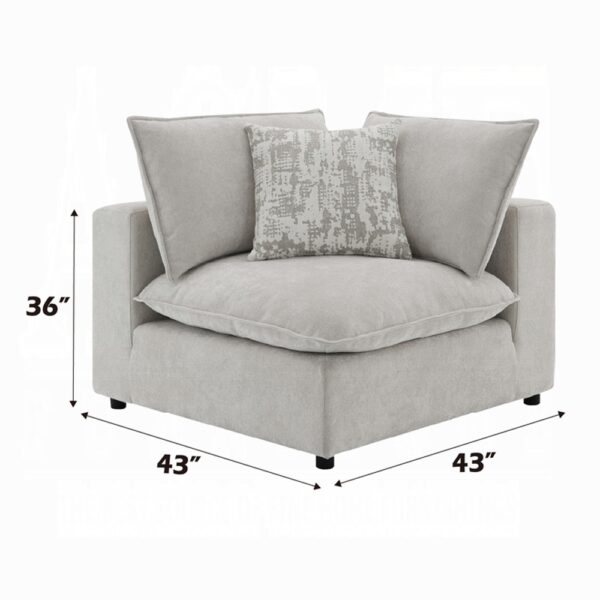 Marisa Modular Wedge with Pillow in Beige Boucle LV04412 By ACME 14