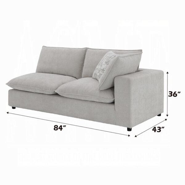 Marisa Beige Boucle Modular RF Loveseat with 2 Pillows LV04411 By ACME 14