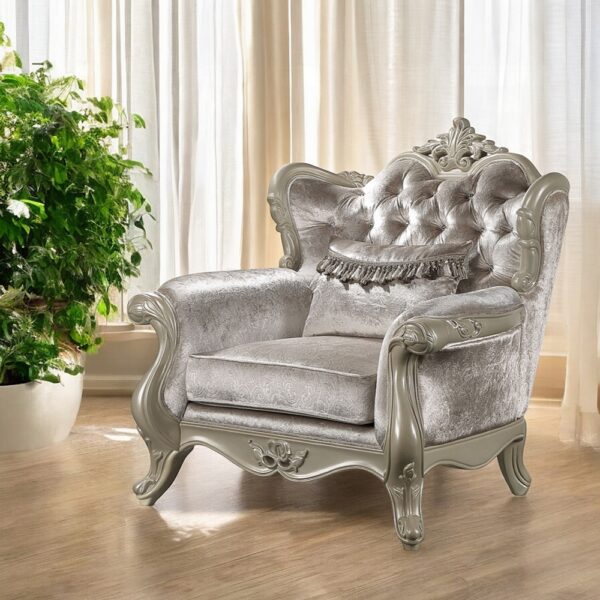 Libertee Beige Fabric Chair with Pillow LV03822 By ACME 9