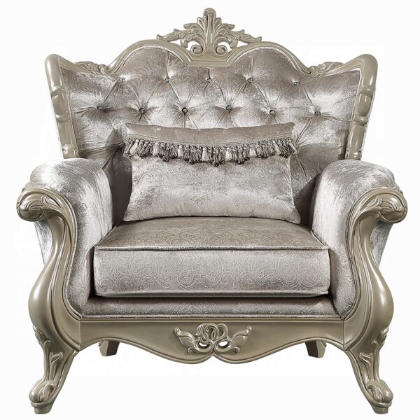 Libertee Beige Fabric Chair with Pillow LV03822 By ACME 10