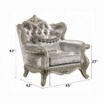 Libertee Beige Fabric Chair with Pillow LV03822 By ACME 19