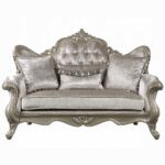Libertee Beige Fabric Loveseat with 3 Pillows LV03821 By ACME Luxury Loveseats Mobilia Cleopatra 17 Libertee Beige Fabric Loveseat with 3 Pillows LV03821 By ACME 17