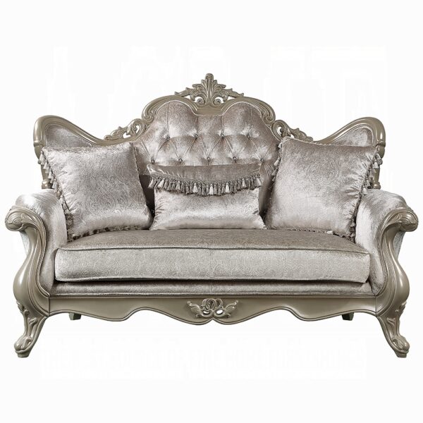 Libertee Beige Fabric Loveseat with 3 Pillows LV03821 By ACME 11