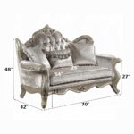 Libertee Beige Fabric Loveseat with 3 Pillows LV03821 By ACME Luxury Loveseats Mobilia Cleopatra 19 Libertee Beige Fabric Loveseat with 3 Pillows LV03821 By ACME 19