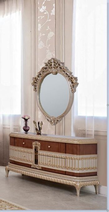 White Gold Dresser HD-9021 By Homey Design