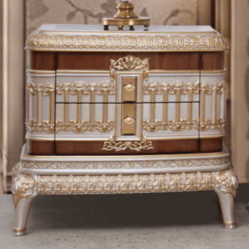 Traditional White Nightstand HD-9021 By Homey Design