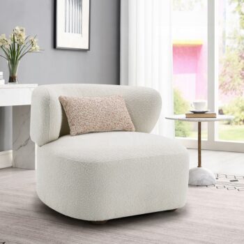 Darius Beige Boucle Accent Chair with Pillow AC02589 By ACME