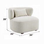 Darius Beige Boucle Accent Chair with Pillow AC02589 By ACME 16