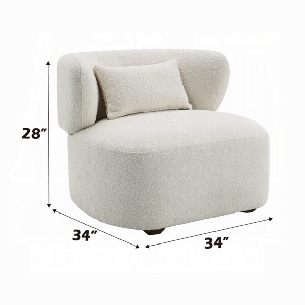 Darius Beige Boucle Accent Chair with Pillow AC02589 By ACME 11