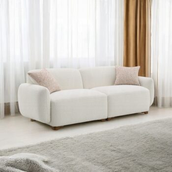 Darius Beige Boucle Sofa with 2 Pillows LV04540 By ACME