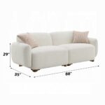 Darius Beige Boucle Sofa with 2 Pillows LV04540 By ACME 16