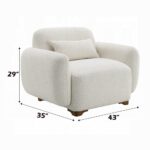 Darius Beige Boucle Arm Chair with Pillow LV04542 By ACME 16
