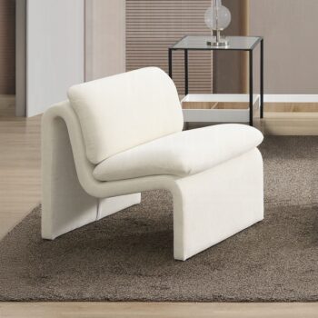 Jaeda Accent Chair in Ivory Boucle AC04552 By ACME