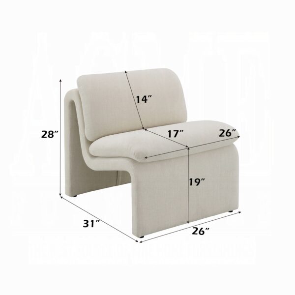 Jaeda Accent Chair in Ivory Boucle AC04552 By ACME 13