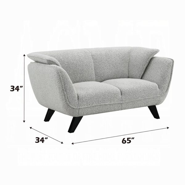Nayeli Loveseat in Light Gray Boucle LV04201 By ACME 14