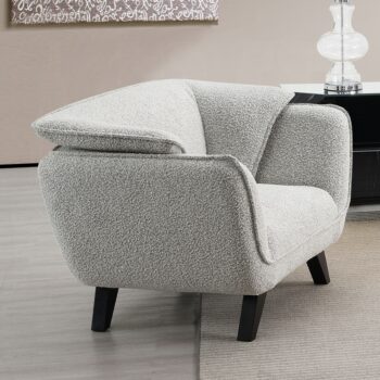 Nayeli Chair in Light Gray Boucle LV04202 By ACME