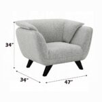 Nayeli Chair in Light Gray Boucle LV04202 By ACME 21