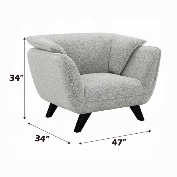 Nayeli Chair in Light Gray Boucle LV04202 By ACME 14