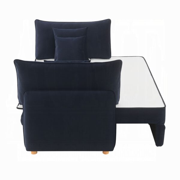 Irina Blue Velvet Sofa with Sleeper LV03890 By ACME 11