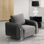 Wenona Gray Velvet Chair LV01712 By ACME 15